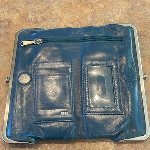Hobo blue leather clutch/wallet